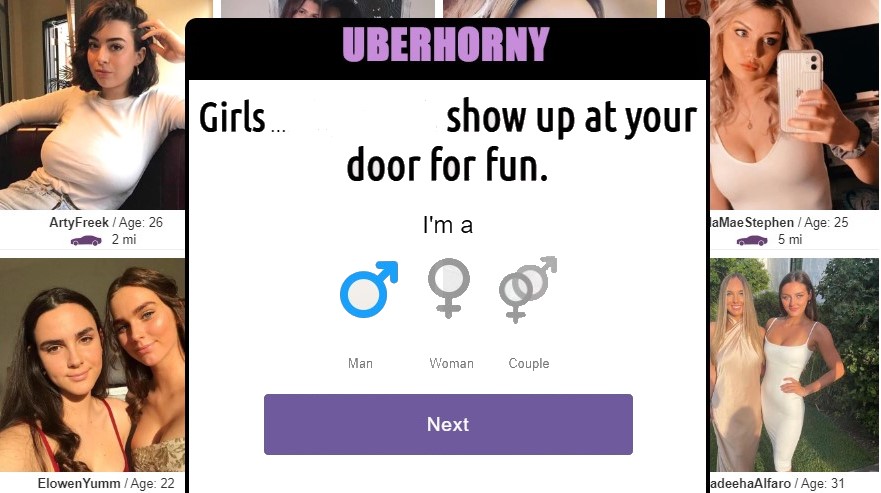 Screenshot Uberhorny Website 
